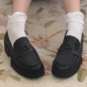 Coach Black Leah Loafers 6.5